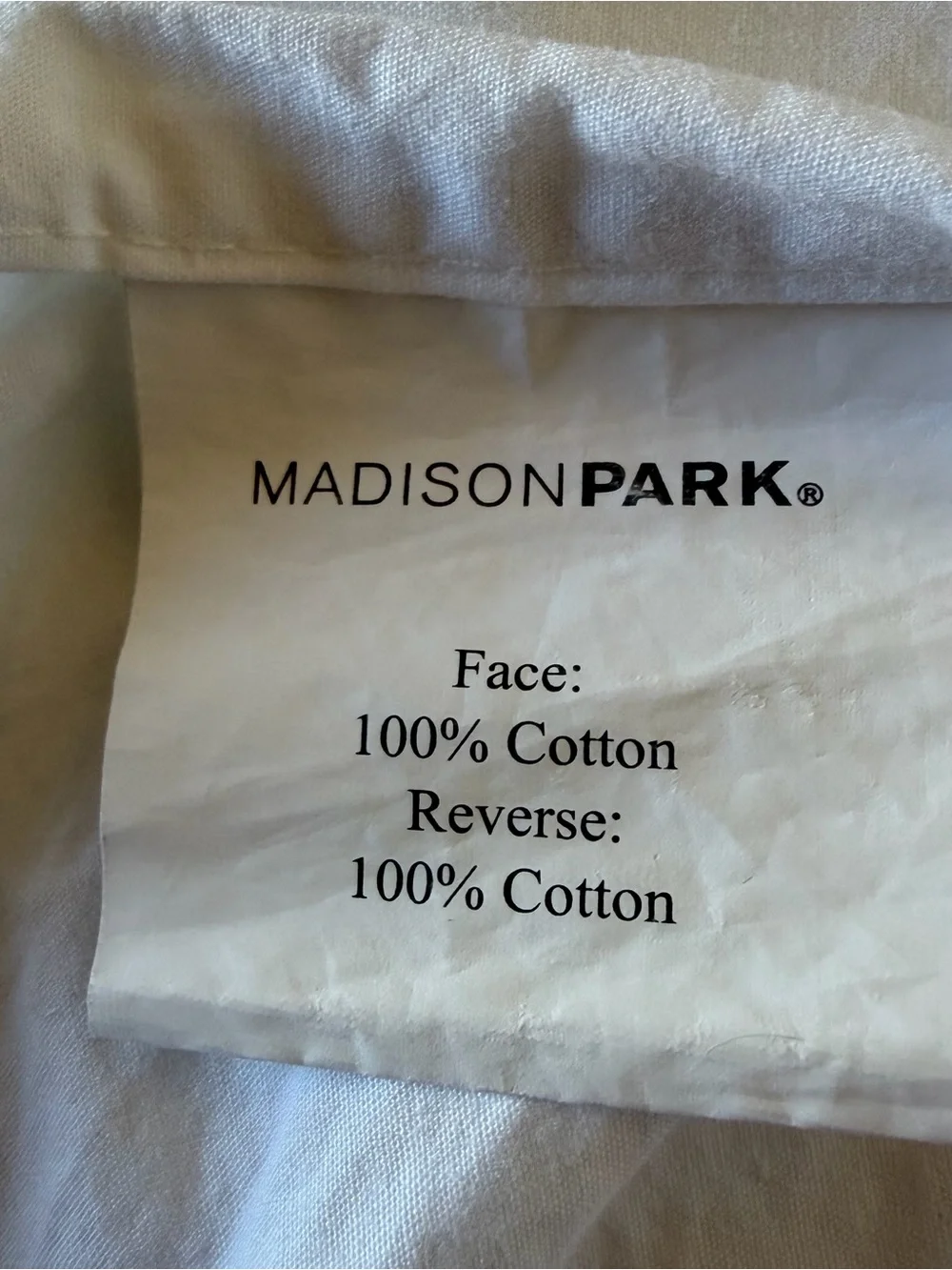 Madison Park White Textured Cotton King Pillowcases Pair – 18” x 34”